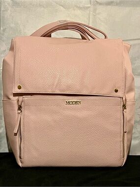 MoDRN Charli Convertible Diaper Bag Backpack - Pink Vegan Leather NWT